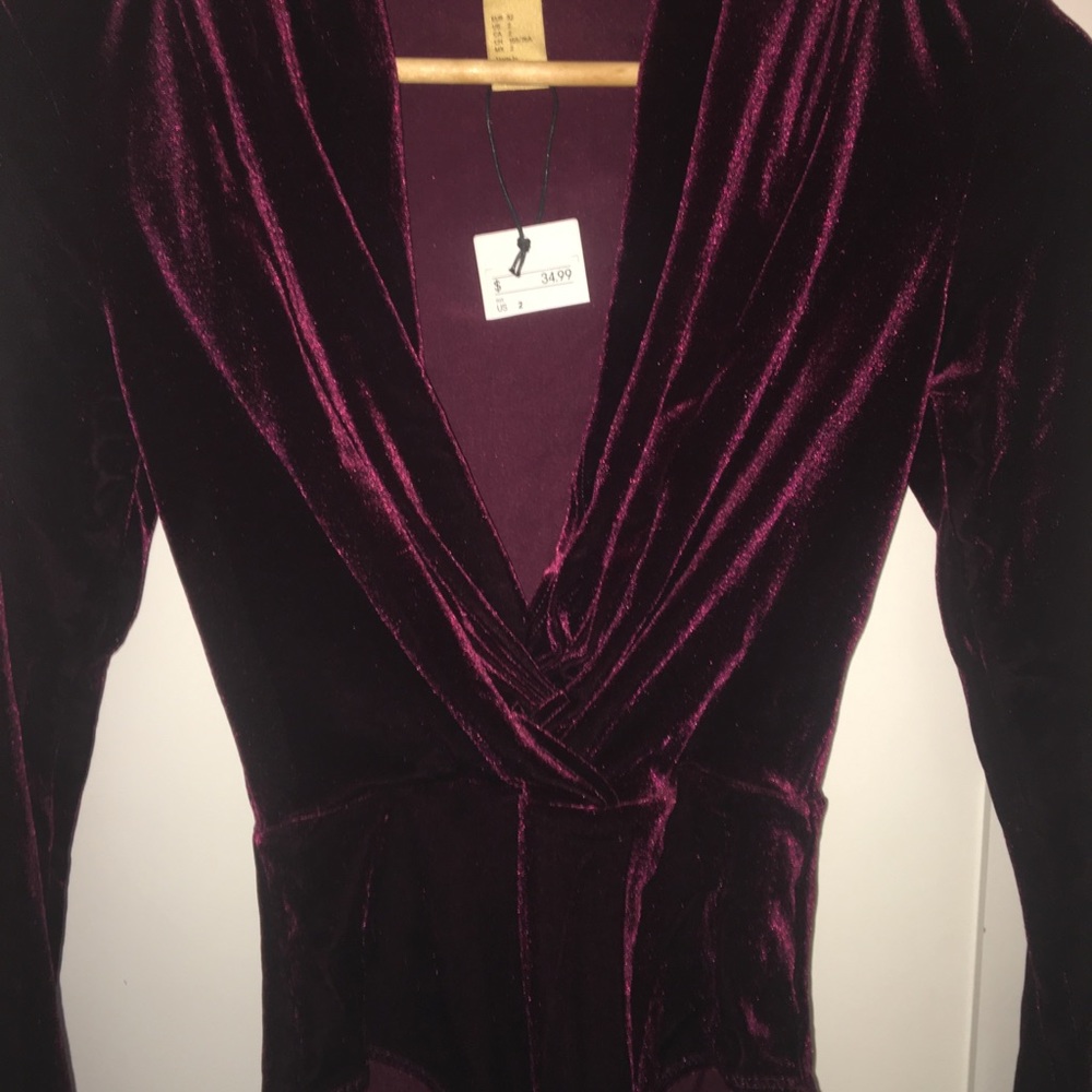 Merlot velvet bodysuit